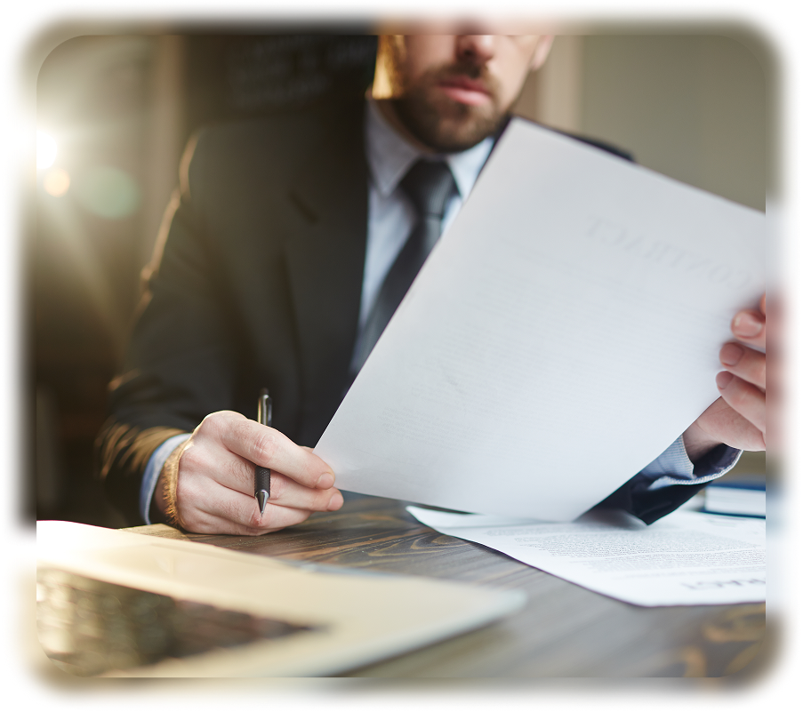 Team reviewing documents